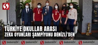 Türkiye okullar arası zeka oyunları şampiyonu Denizli'den 