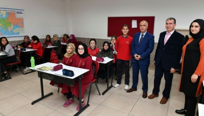Valimiz Hasan Karahan, Servergazi İmamhatip Ortaokulu Ziyaret Etti