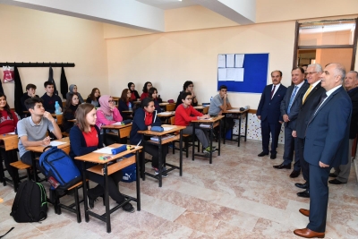 Valimiz Hasan Karahan Nevzat Karalp Anadolu Lisesini Ziyaret Etti