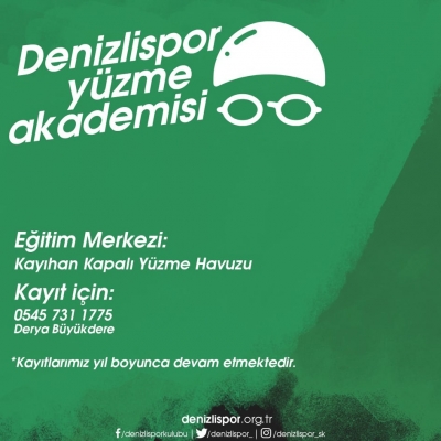 Yukatel Denizlispor Yüzme Akademisi kayıtların başladı. 