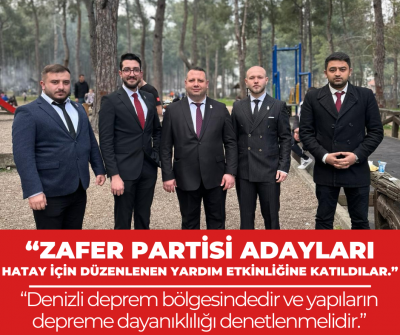Zafer Partisi adayları Hatay için düzenlenen yardım etkinliğine katıldılar.
